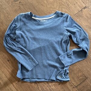 Eddie Bauer Heather Blue Long Sleeve Top